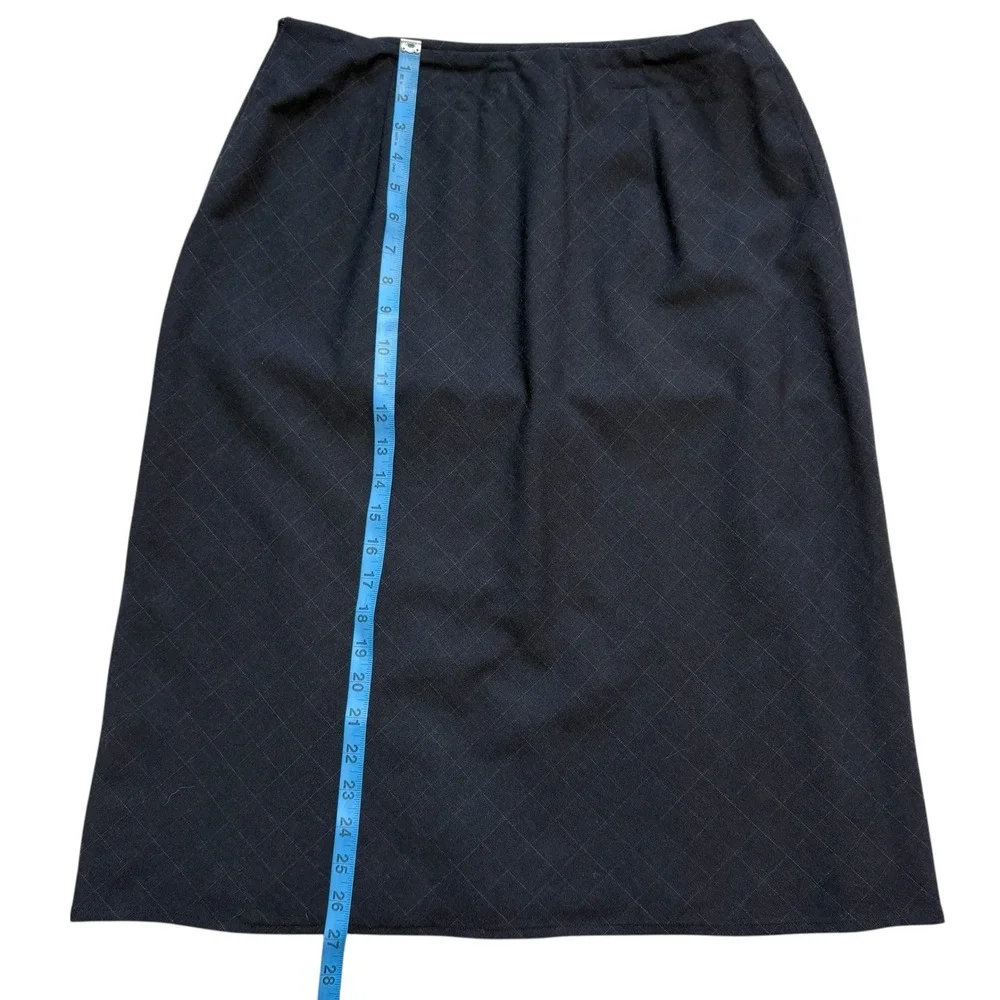 Lauren‎ Ralph Lauren Women's Windowpane Worsted Wool Blazer Skirt Suit Size 12